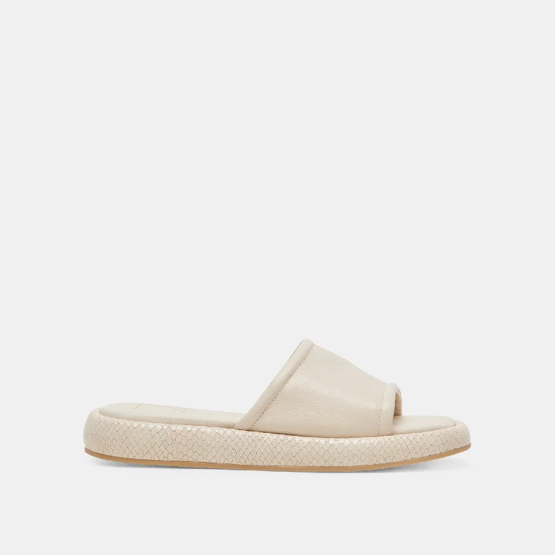 Luxury Shoes Clearance AISHA SANDALS IVORY LEATHER