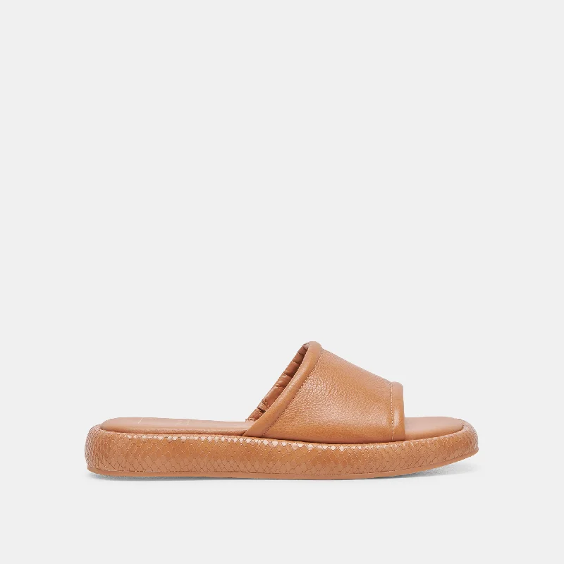 Designer Shoes Clearance AISHA SANDALS TAN LEATHER