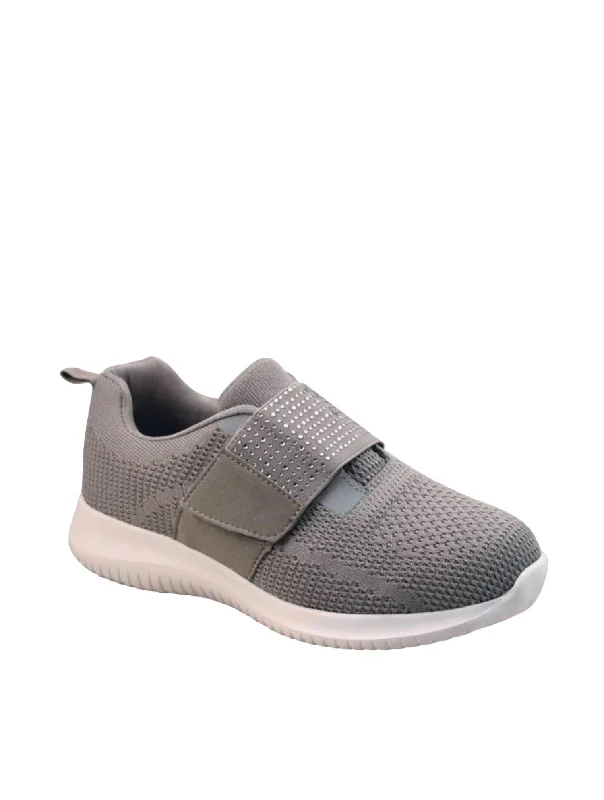 Align Velcro-Strap Mesh Sneaker In Grey