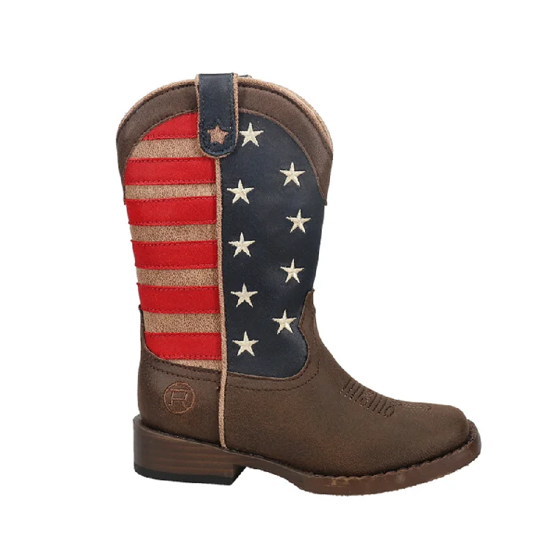 Must Haves American Patriotic Square Toe Cowboy Boots (Little Kid)