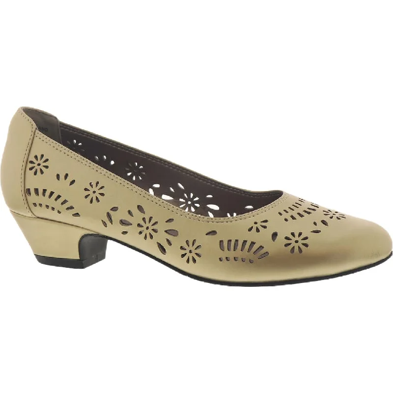 Flash Sales This Week Array Womens Dahlia Faux Leather Perforated Dress Pumps