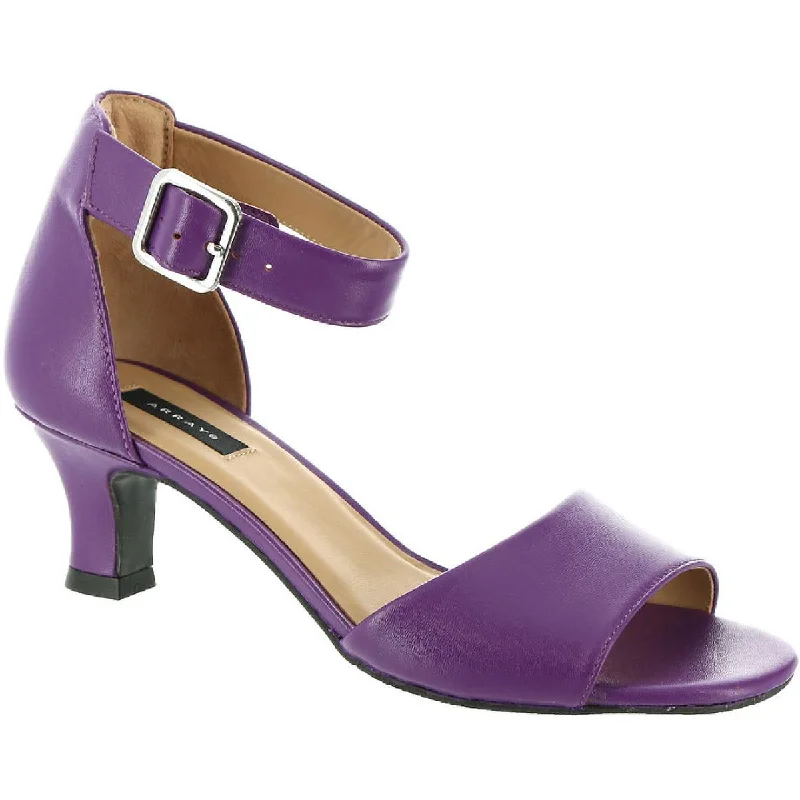 Stay Ahead In Style Array Womens Praise Leather Open Toe Dress Pumps