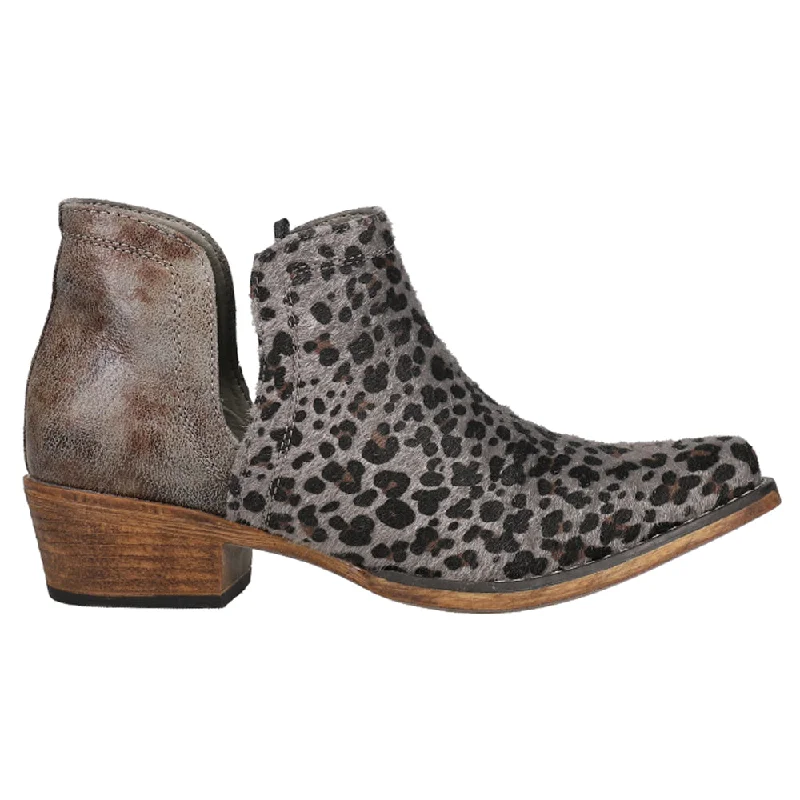 Durable Fashion Picks Ava Leopard Snip Toe Cowboy Booties