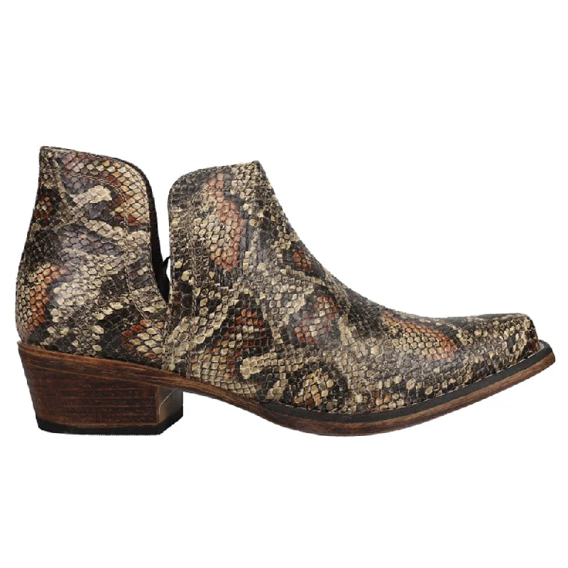 Comfortable Flats Sale Ava Snake Snip Toe Cowboy Booties