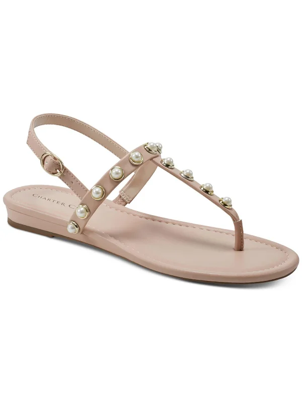 Luxury Shoes Clearance Avita Womens Faux Leather Embellished Slingback Sandals