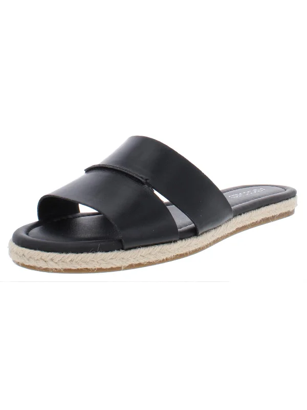 Back Drop Womens Man Made Open Toe Slide Sandals