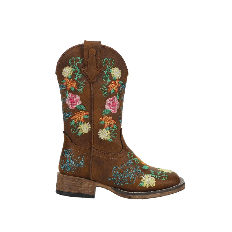 Casual Chic Bailey Floral Square Toe Cowboy Boots (Little Kid-Big Kid)