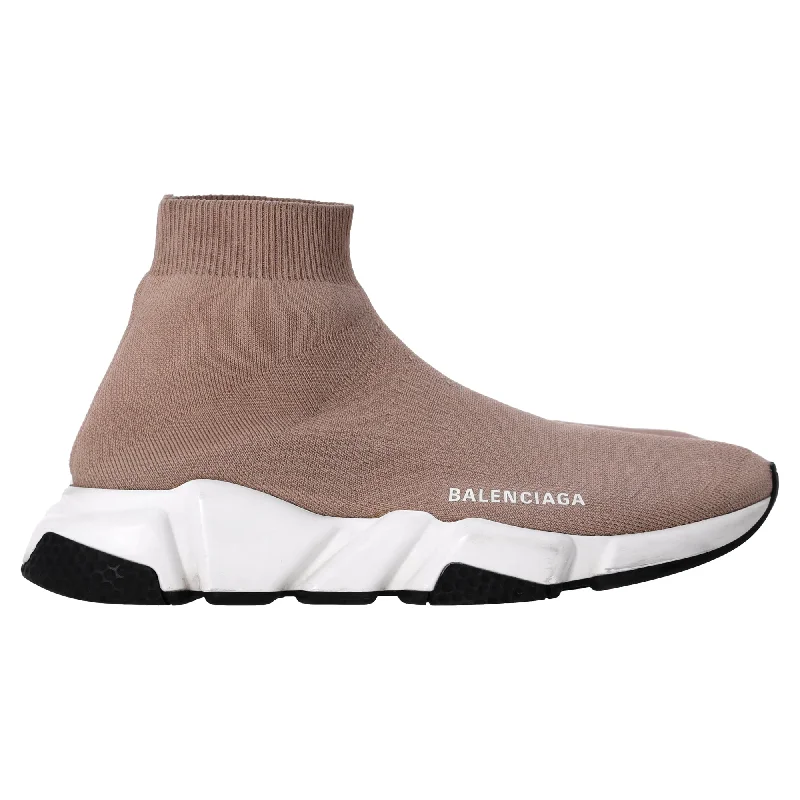 Balenciaga Speed Sneakers in Beige Polyester