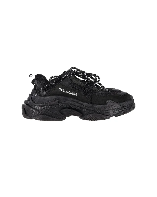 Balenciaga Triple S Sneakers in Black Polyester