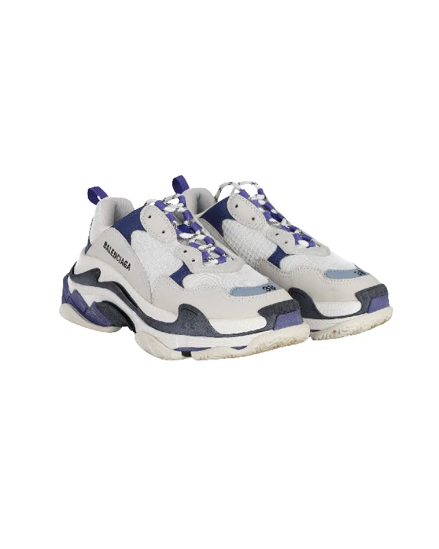 Balenciaga Triple S Sneakers in Grey Polyurethane