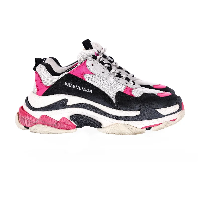 Balenciaga Triple S Sneakers in Pink Polyester