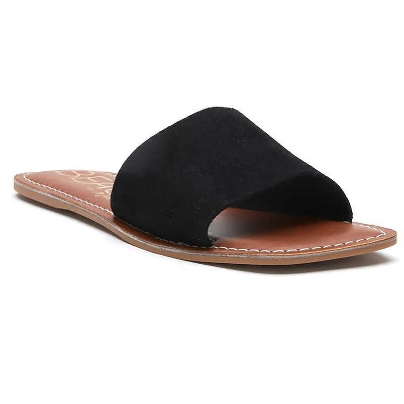 Bali Womens Suede Open-Toe Slide Sandals