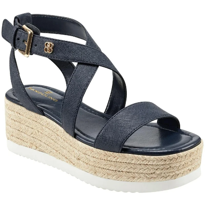 Must-Have Shoe Styles Bandolino Womens MAJOR3 Textured Ankle Strap Wedge Sandals