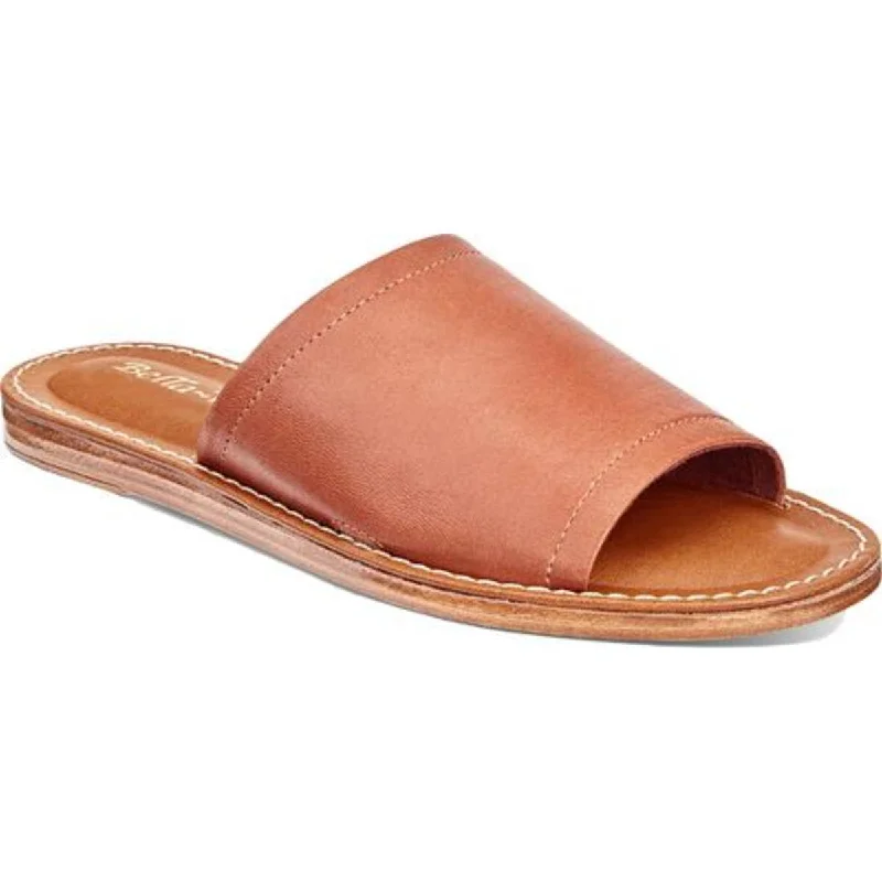 Bella Vita Womens Ros-Italy Leather Flat Slide Sandals