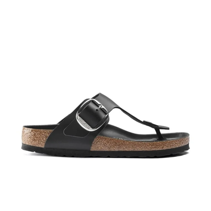 Feminine Luxe Style Sale Birkenstock Women's Gizeh Big Buckle - Black Oiled Leather