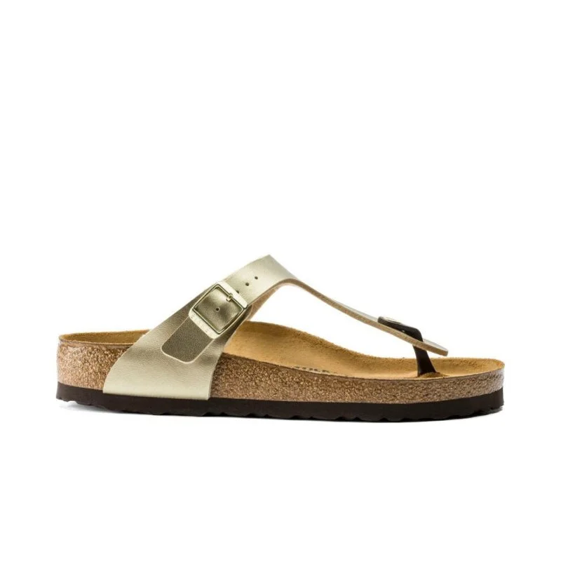 Daring Fashion Promotions Birkenstock Women's Gizeh - Gold Birko-Flor