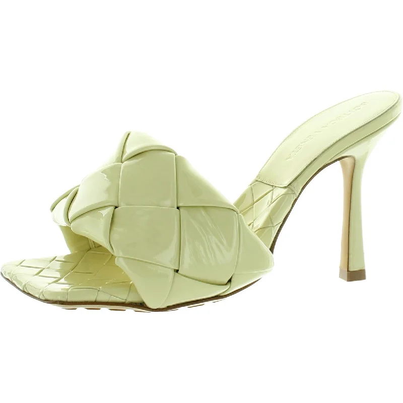 Buy More, Save More Bottega Veneta Womens Patent Leather Woven Pumps