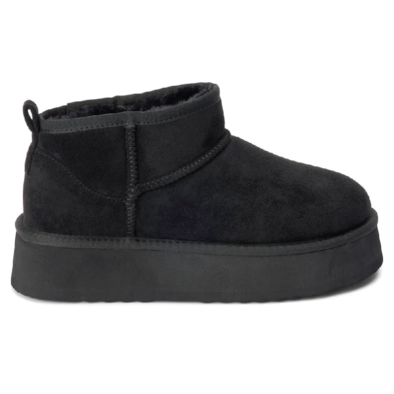 Crazy Price Slashing Breckenridge Round Toe Pull On Platform Booties