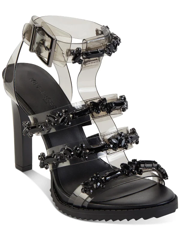 End Of Season Sale Bristol Womens Slingback Caged Heels