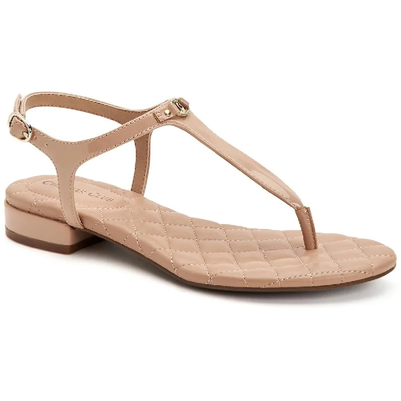 Fashion Forward, Function First Charter Club Womens Carinna Quilted T-Strap Sandals