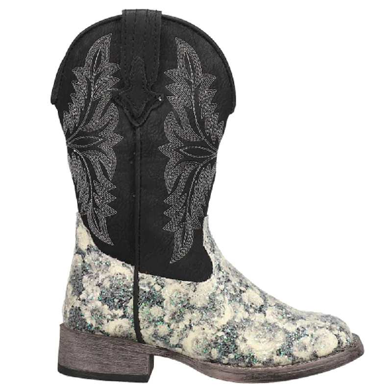 Get The Latest Trends Claire Floral Square Toe Cowboy Boots (Little Kid-Big Kid)