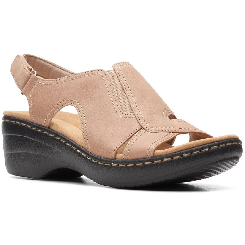 Clarks Womens Merliah Style Cushioned Footbed Open Toe Wedge Sandals