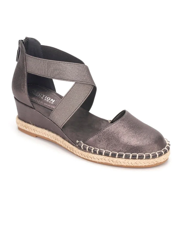 Chic And Edgy Clo X Band Womens Strappy Slip On Wedge Sandals