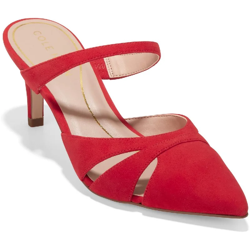 Non-Slip Work Shoes Sale Cole Haan Womens Vandam Suede Pointed Toe Mules
