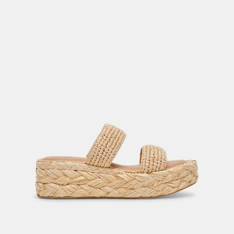 Trendy Styles CORLA SANDALS LT NATURAL RAFFIA