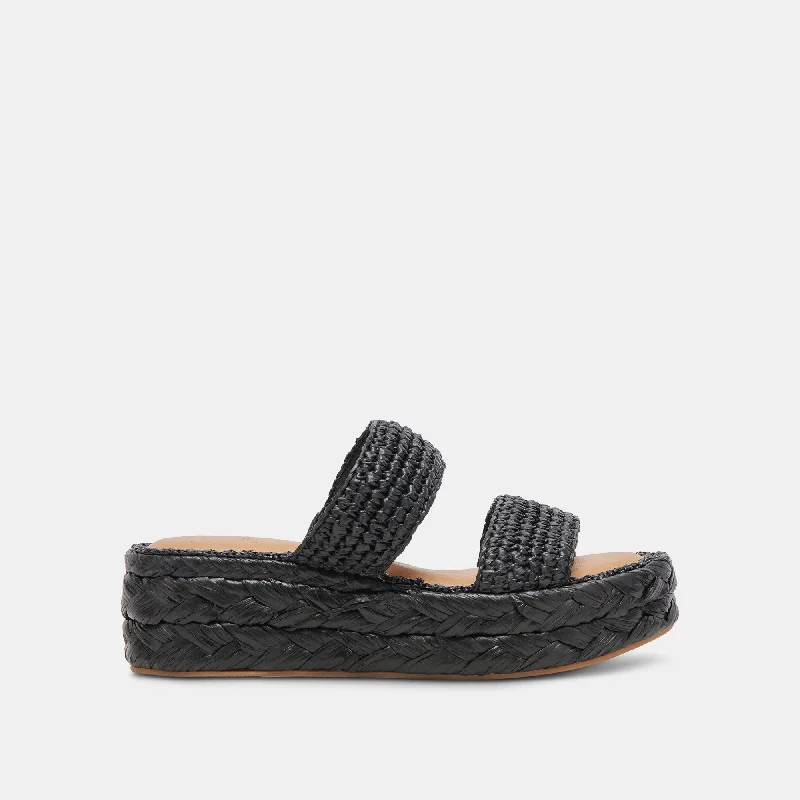 Limited Styles CORLA SANDALS ONYX RAFFIA