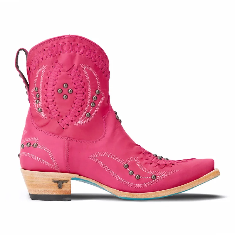 Seasonal Picks Cossette Studded Embroidered Snip Toe Zippered Cowboy Booties