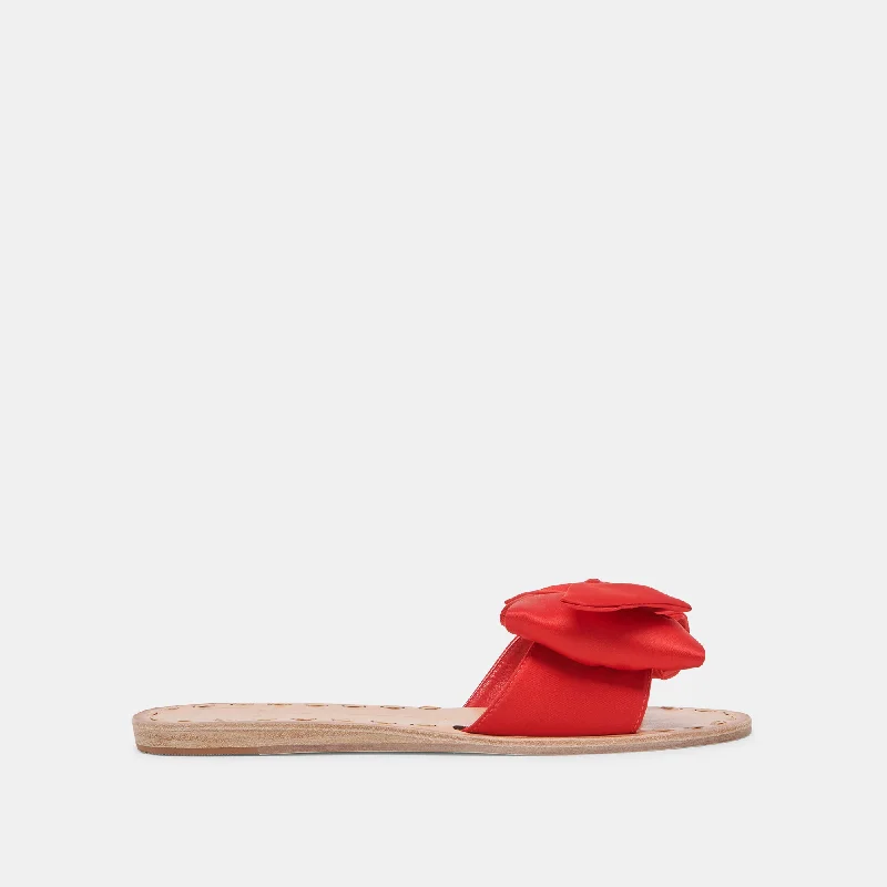 Fashion Forward DARSEY SANDALS RED SATIN