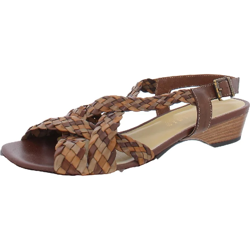 Comfortable Shoes David Tate Womens Dolce Leather Slingback Strappy Sandals