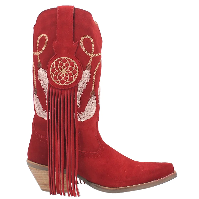 Trendy Women's Shoes Day Dream Fringe Embroidered Round Toe Cowboy Boots
