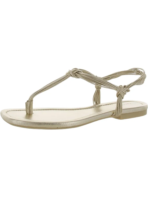 Deja Womens Strappy Man Made Thong Sandals