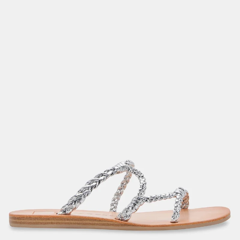 DION SANDALS SILVER METALLIC STELLA