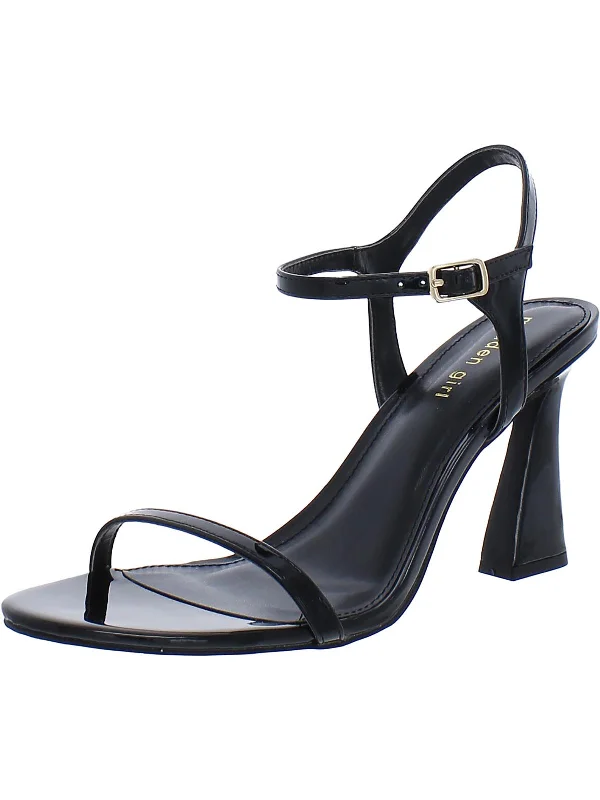 Discco Womens Faux Leather Strappy Ankle Strap