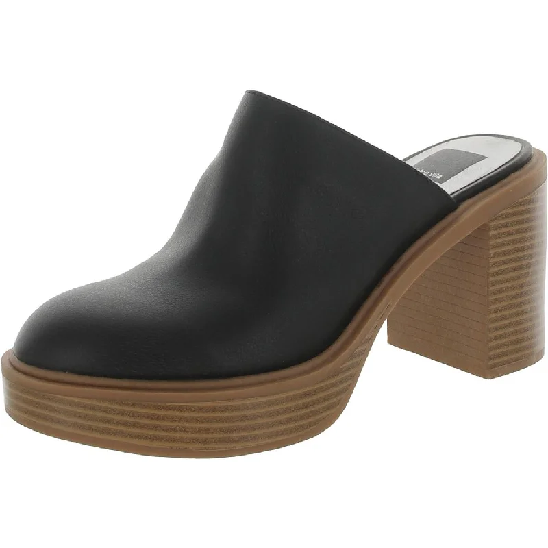 Final Sale Dolce Vita Womens Faux Leather Slip On Mules