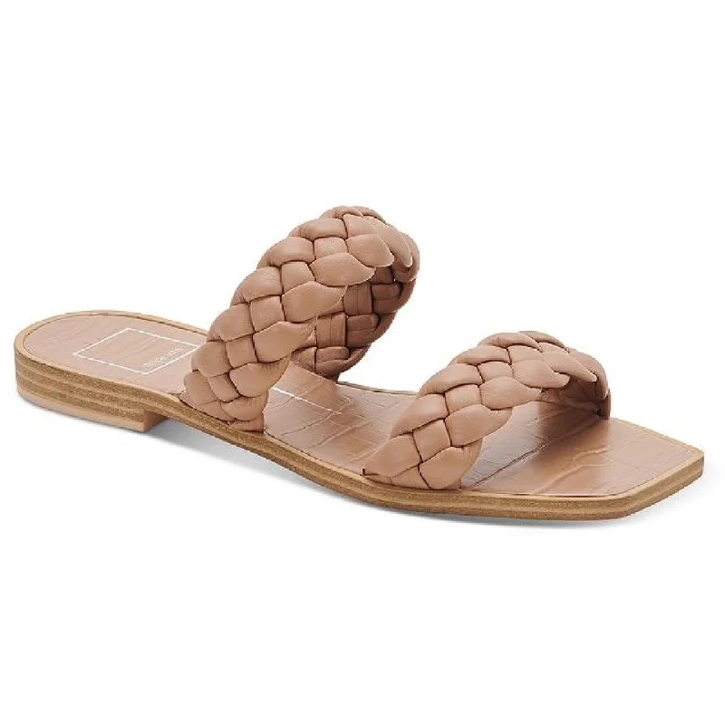 Vintage-Modern Style Offers Dolce Vita Womens Indy Faux Leather Slides Slide Sandals
