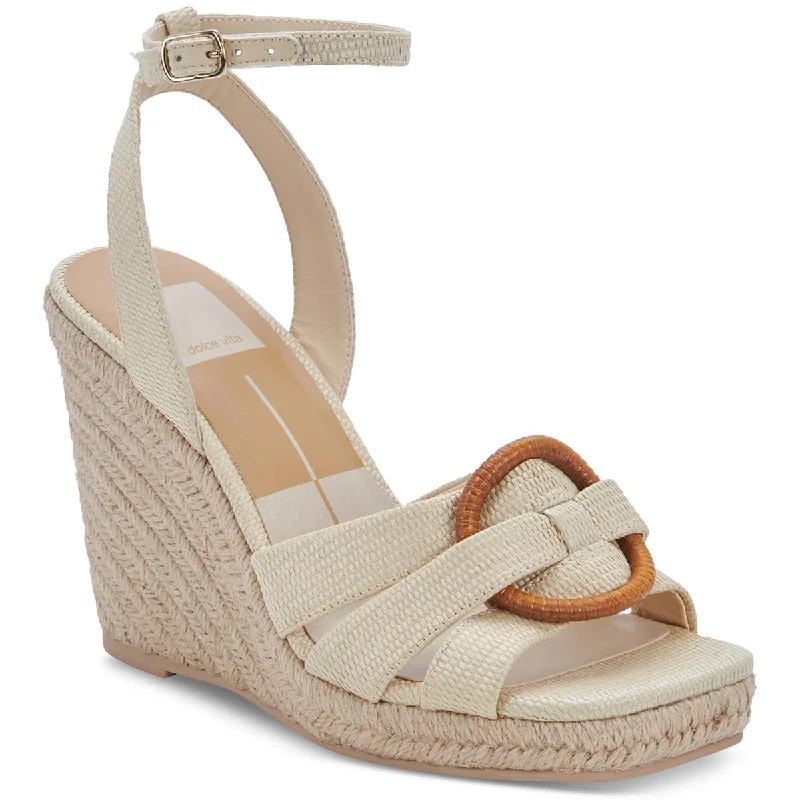 Dolce Vita Womens Maze Woven Ankle Strap Wedge Sandals