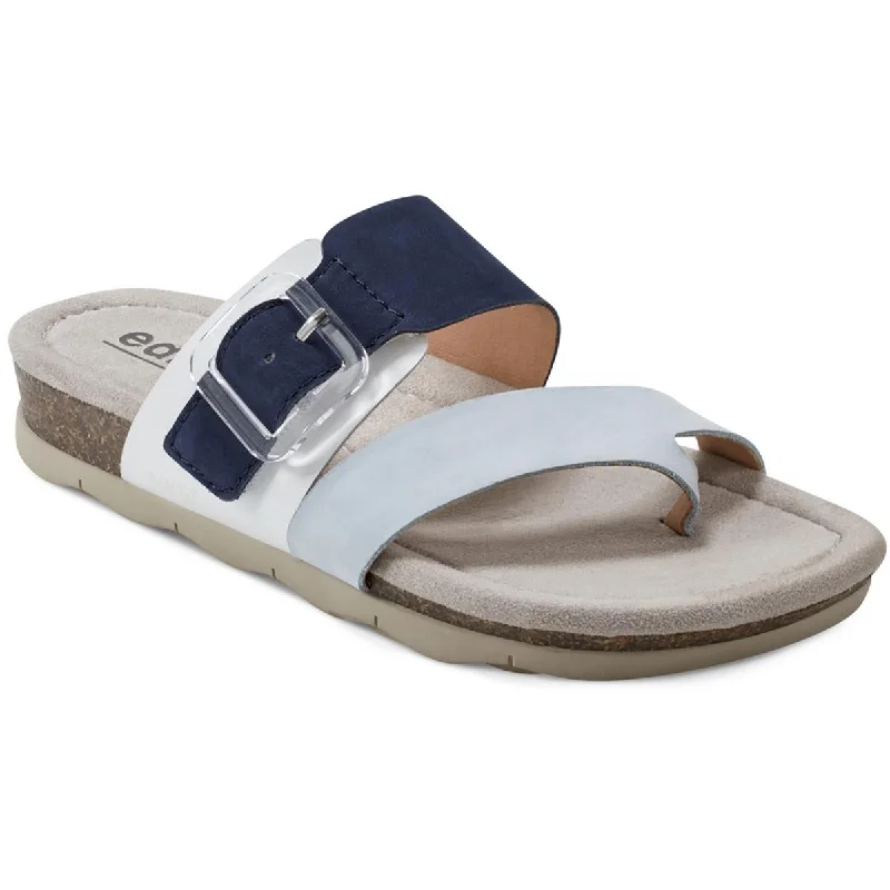 Earth Womens Emlia Suede Buckle Slide Sandals