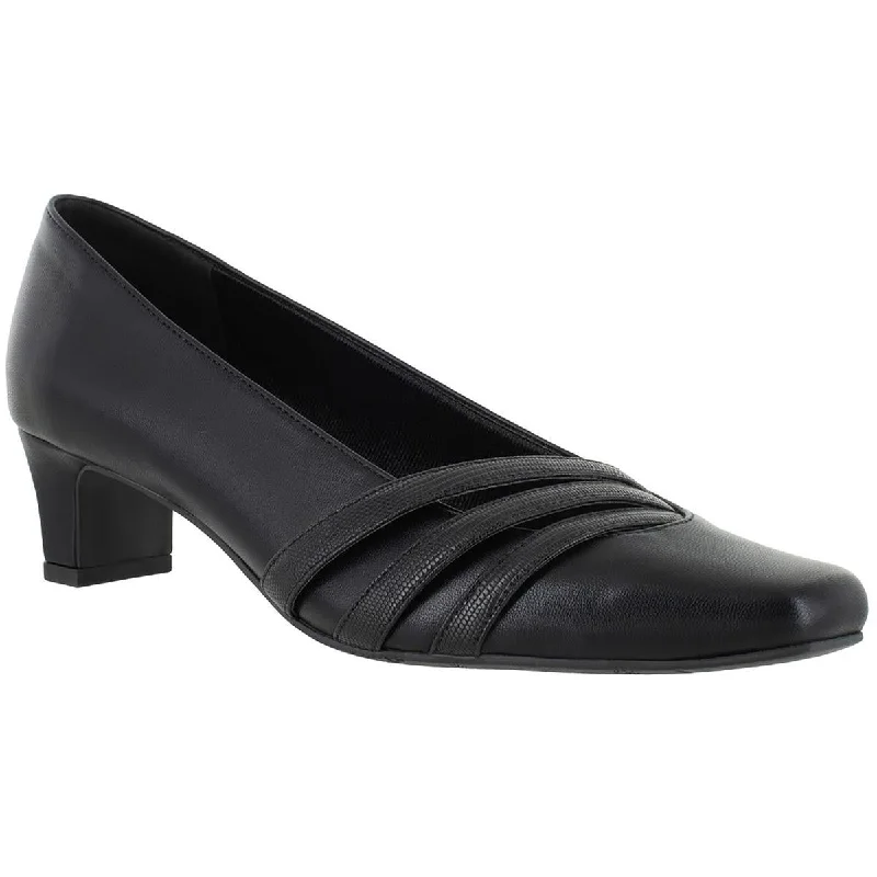 Unleash Your Fashion Easy Street Womens Entice Faux Suede Comfort Dress Heels