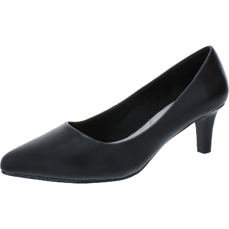 Women's Fashion Boots Easy Street Womens Pointe Faux Leather Slip On Heels