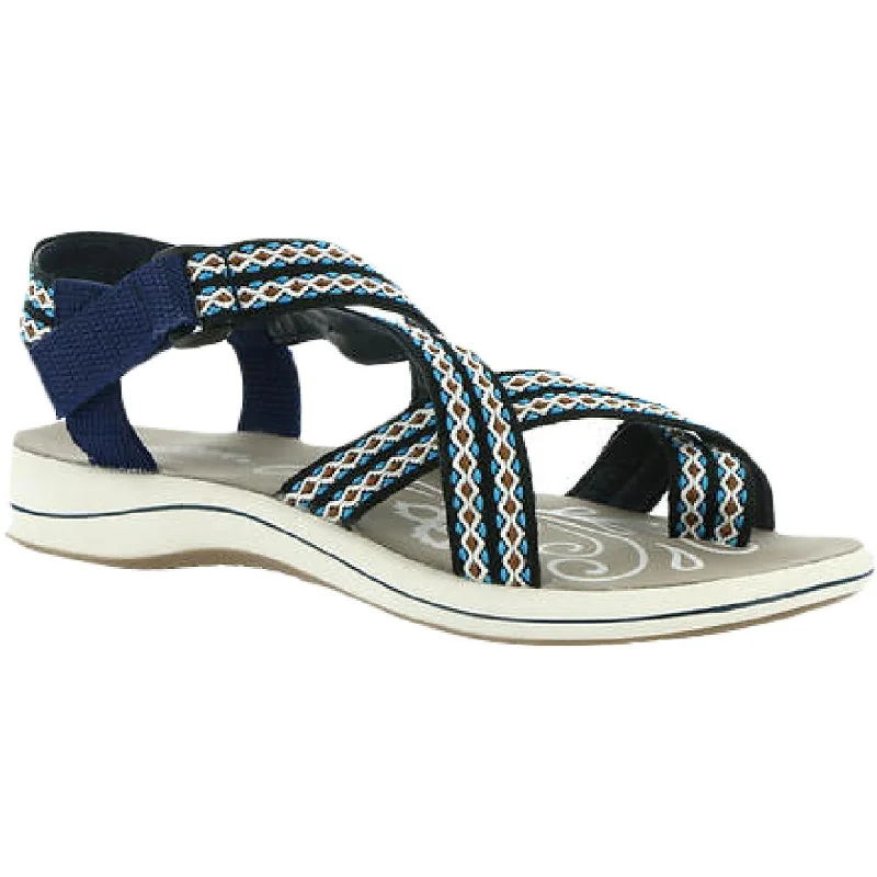 Sleek Dress Shoes Deal Easy Street Womens Skip Strappy Toe Loop Flat Sandals