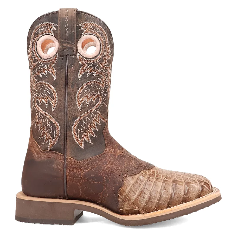 Comfortable Outdoor Shoes Egan Caiman Square Toe Cowboy Boots