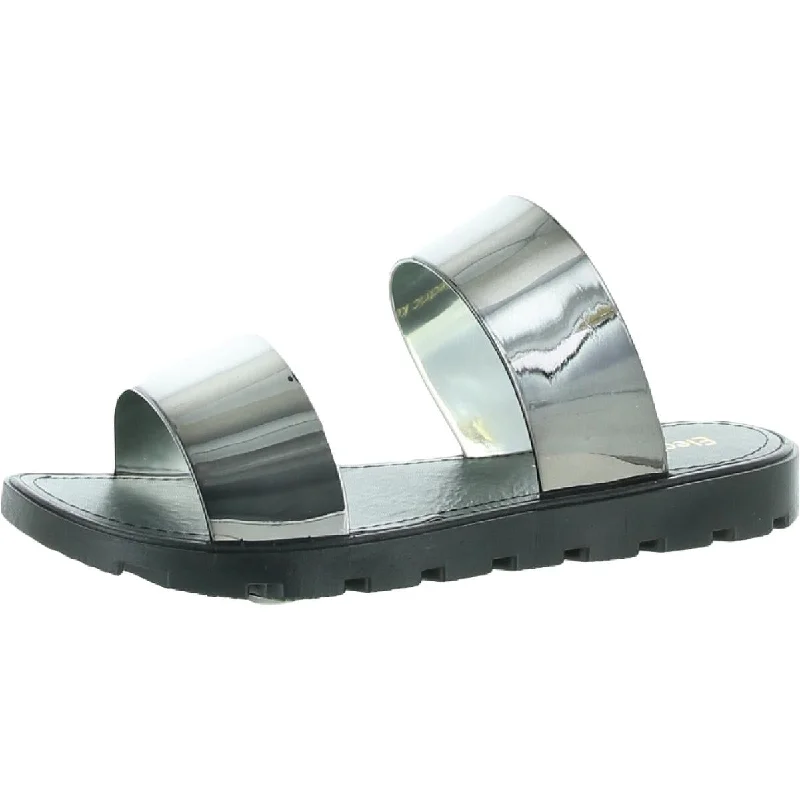 Versatile Fashion Shoes Electric Karma Womens Grove Metallic Slip On Slide Sandals