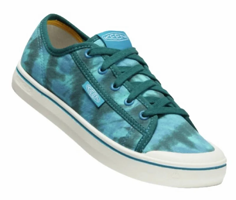 Elsa Canvas Retro Sneaker In Sea Moss Tie Dye