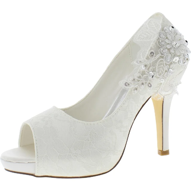 Comfortable Shoes Promotion Emily Bridal Womens Lace Floral Print Pumps