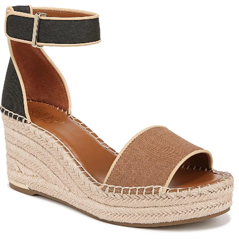 Franco Sarto Womens Clemens 5 Ankle Strap Espadrille Wedge Sandals