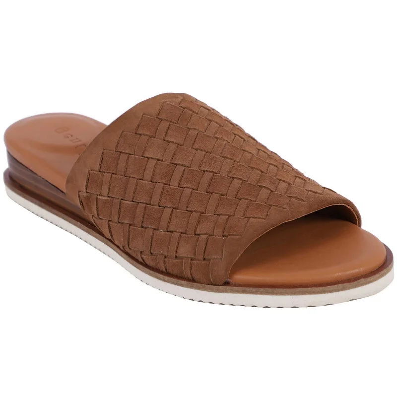 Gentle Souls by Kenneth Cole Womens Angie Leather Slip On Slide Sandals